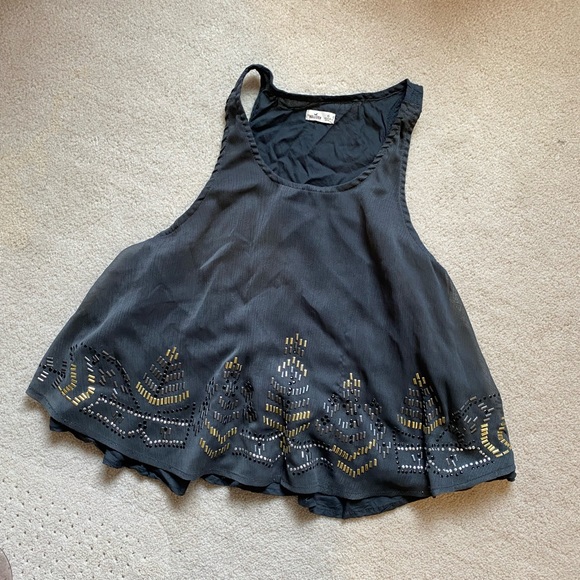 Hollister chiffon tank with studs - Picture 1 of 4
